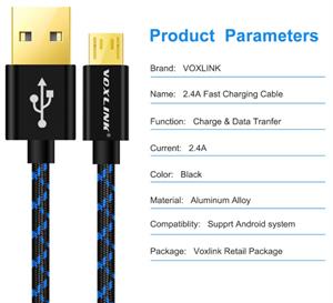 eBookReader Voxlink mikro USB kabel specifikationer